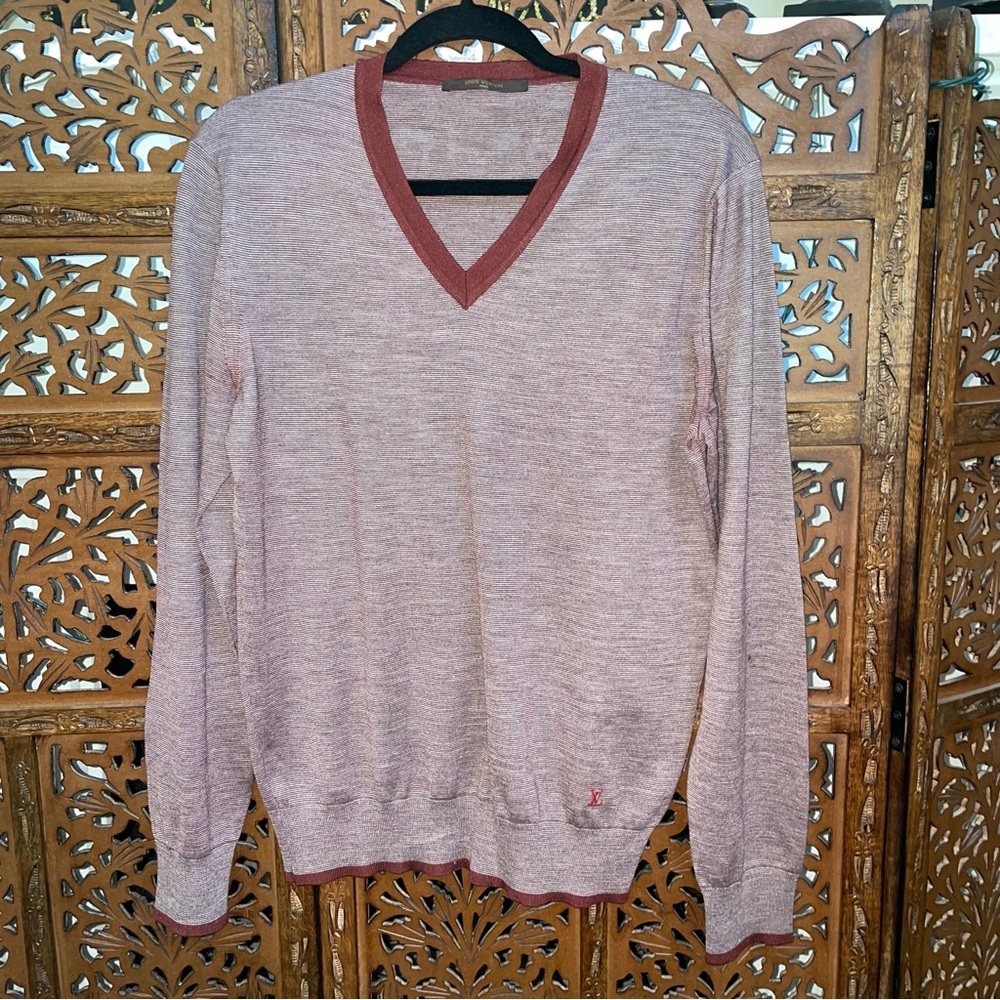 Louis Vuitton V Neck Long Sleeve Sweater Shirt